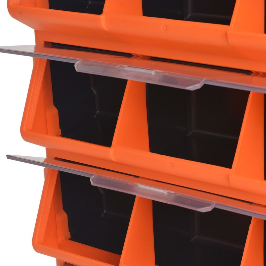 Portable Wall-Mountable Toolbox with 12 Compartments